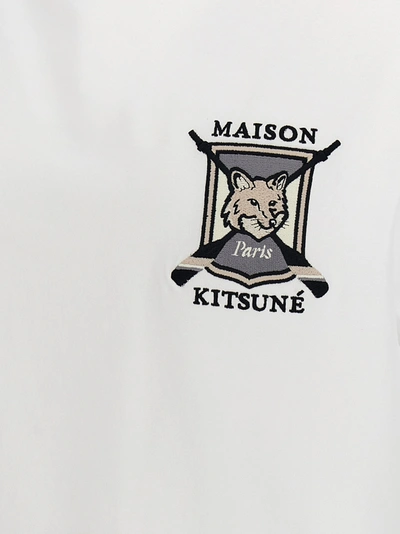 Shop Maison Kitsuné College Fox T-shirt White