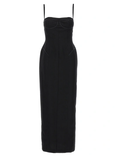 Shop Thom Browne Corset Pencil Dresses Black