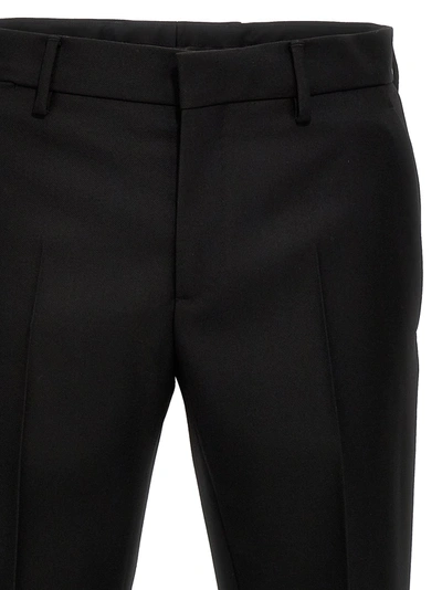 Shop Versace Formal Wool Pants Black