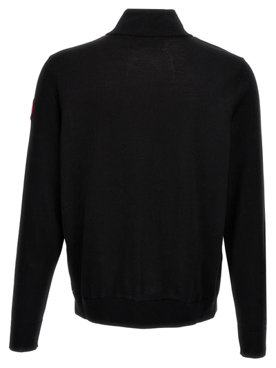 Shop Canada Goose Hybridge Knit Packable Sweater, Cardigans Black