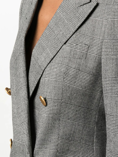 Shop Tagliatore Grey Virgin Wool Blend Checked Suit In Grigio