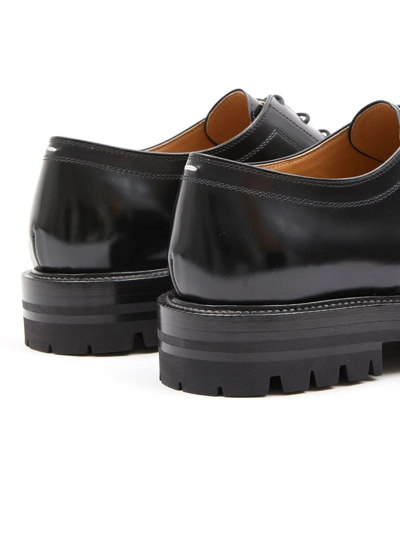 Shop Maison Margiela Black Calf Leather Shoes In Nero