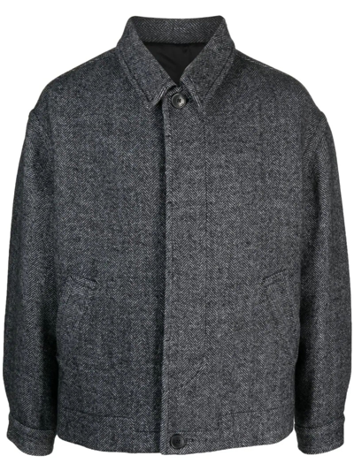 Shop Isabel Marant Anthracite Grey Simon Wool Shirt Jacket In Grigio