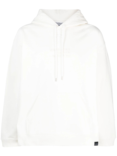 Shop Courrèges White Cotton Hoodie In Bianco
