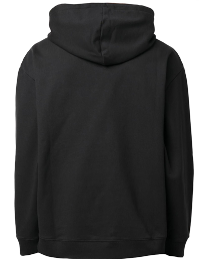Courrèges Black Cotton Hoodie In Nero