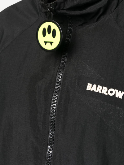 Shop Barrow Black Hooded Jacket In Nero