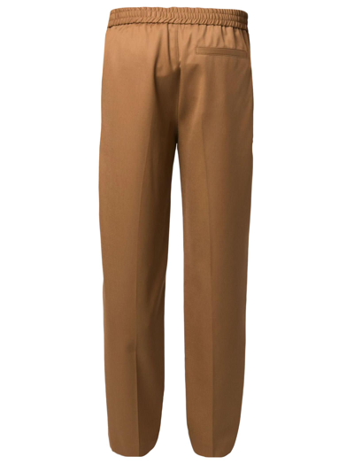 Shop Apc Brown Wool Trousers In Marrone