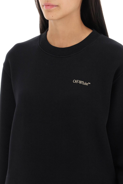Shop Off-white Crew-neck Sweatshirt With Diag Motif In Black Beige (black)
