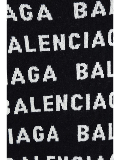 Shop Balenciaga Cardigan In Black/white