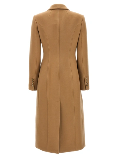 Shop Dolce & Gabbana Long Double Breast Coat Coats, Trench Coats Beige