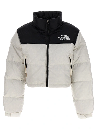 Shop The North Face Nuptse Short Casual Jackets, Parka White/black