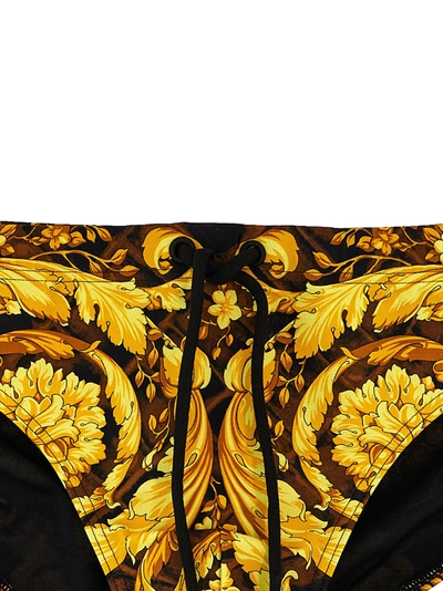 Shop Versace Baroccodile Beachwear In Multicolor