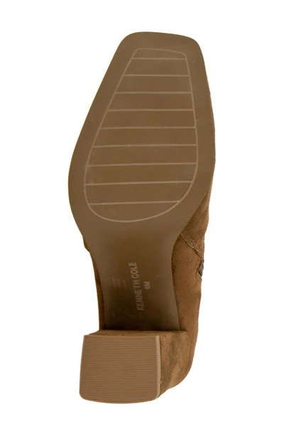 Kenneth Cole New York Jax Stretch Boot Womens Shimmer Square Toe Mid-calf Boots In Cognac