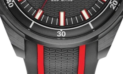 Shop Citizen Eco-drive Silicone Strap Watch, 45mm In Black/ Red