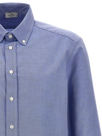 Shop Etro Cotton Shirt Shirt, Blouse In Light Blue