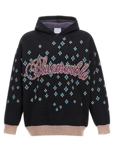 Shop Bluemarble Logo Hooded Sweater Sweater, Cardigans In Black