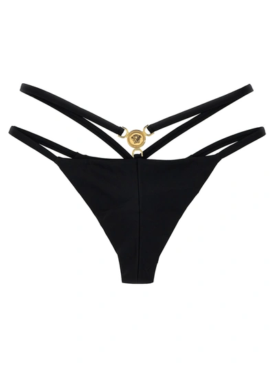 Shop Versace Medusa Beachwear In Black