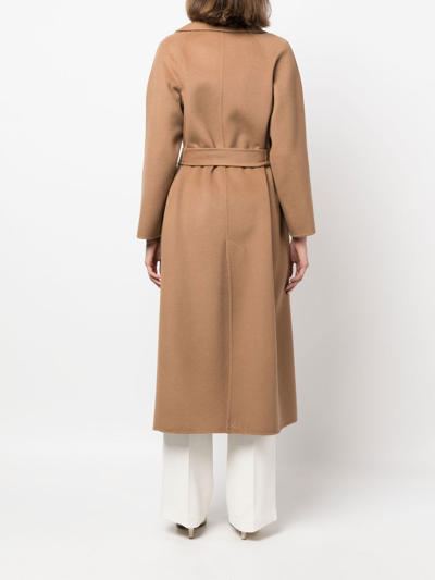 Shop Palto' Paola Wool Blend Long Coat In Beige
