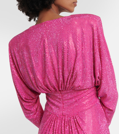 Shop Alexandre Vauthier Embellished Maxi Dress In Pink