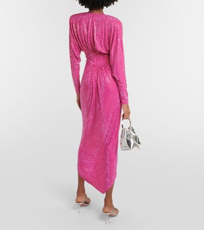 Shop Alexandre Vauthier Embellished Maxi Dress In Pink