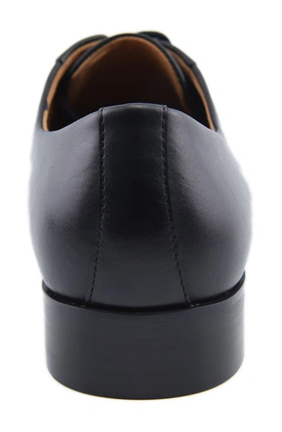 Shop Aldo Knaggs Cap Toe Leather Derby In Jet Black Leather Smooth