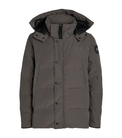 Shop Canada Goose Wyndham Hooded Puffer Jacket In Grey