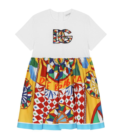 Shop Dolce & Gabbana Kids Carretto Print T-shirt Dress (2-6 Years) In Multi