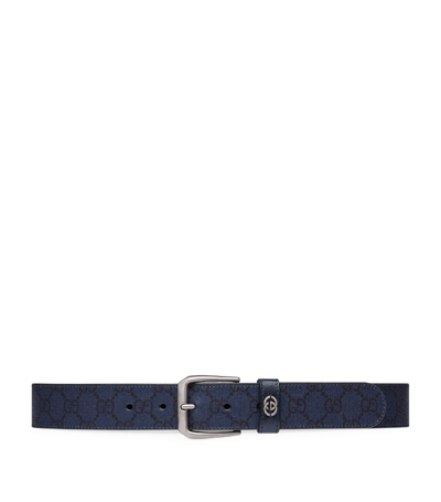 Shop Gucci Interlocking G Belt In Blue