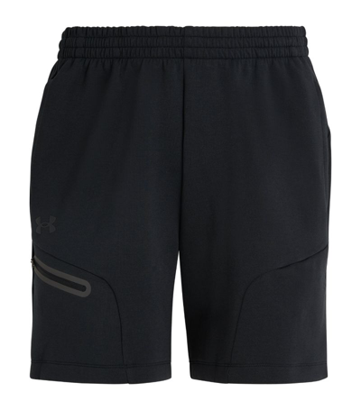Shop Under Armour Unstoppable Fleece Shorts In Black
