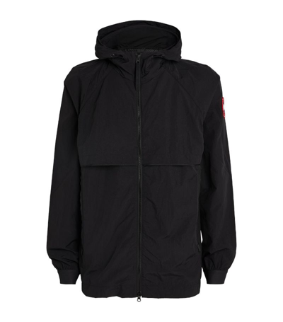 Shop Canada Goose Hooded Windbreaker Jacket In Black