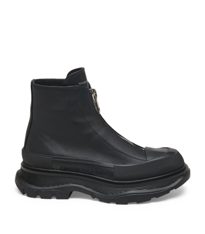 Shop Alexander Mcqueen Tread Slick Boots 45 In Black