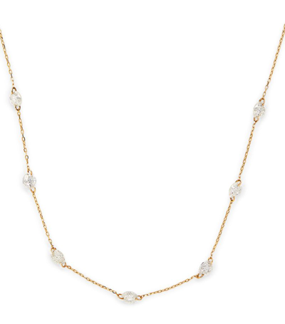 Shop Persée Yellow Gold And Diamond 7-stone Danaé Necklace