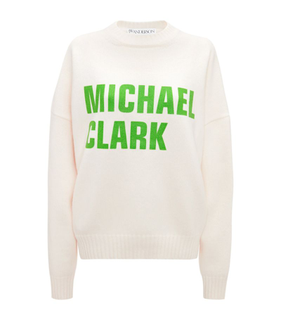 Shop Jw Anderson Michael Clark Sweater In White
