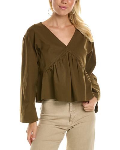 Shop Rebecca Taylor Trapeze Top In Green