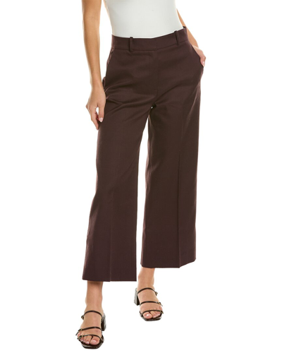 Shop Rebecca Taylor Cropped Flare Chino In Red