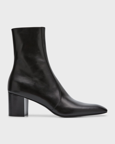 Shop Saint Laurent Men's Gianni 70 Zip Ankle Boots In Black