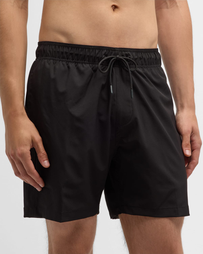 Shop Onia Men's Comfort-lined Swim Trunks, 6" Inseam In Black