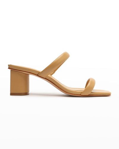 Shop Schutz Ully Leather Dual-band Sandals In Light Nude