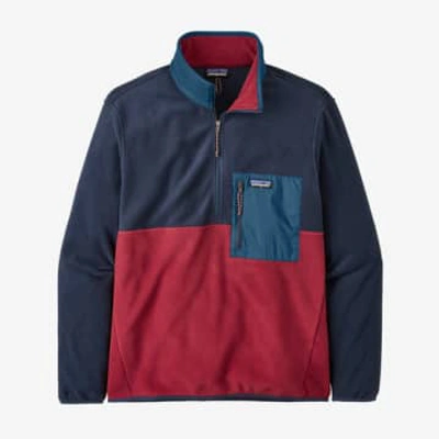 Shop Patagonia Jersey M's Microdini 1/2 Zip Fleece Pullover In Red