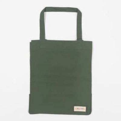 Shop Uskees Small Organic Cotton Tote Bag In Green