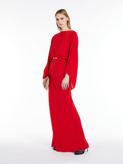 Shop Max Mara Cady Dress In Red
