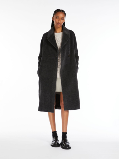 Shop Max Mara Alpaca And Wool Teddy Bear Coat In Dark Grey