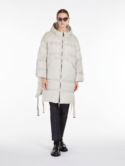 Shop Max Mara Long Parka In Water-resistant Canvas In Ice