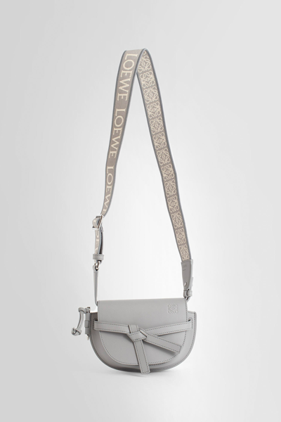 Shop Loewe Woman Grey Shoulder Bags