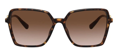 Shop Versace Ve4396f 108/13 Butterfly Sunglasses In Brown