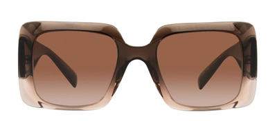 Shop Versace 0ve4405 533213 Square Sunglasses In Brown