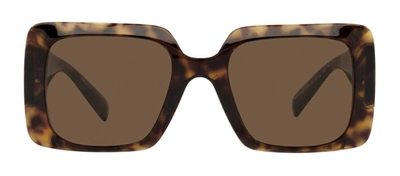 Shop Versace Ve4405 108/73 Square Sunglasses In Brown