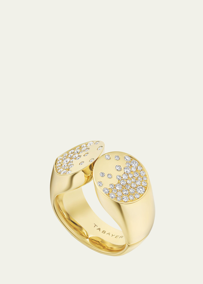 Shop Tabayer 18k Yellow Gold Fairmined Oera Ring With Diamonds