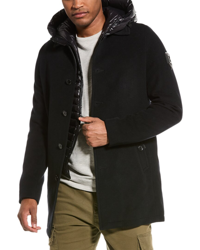 Shop Rudsak Wool-blend Coat In Black