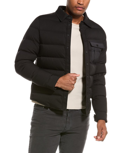 Shop Rudsak Leather-trim Coat In Black